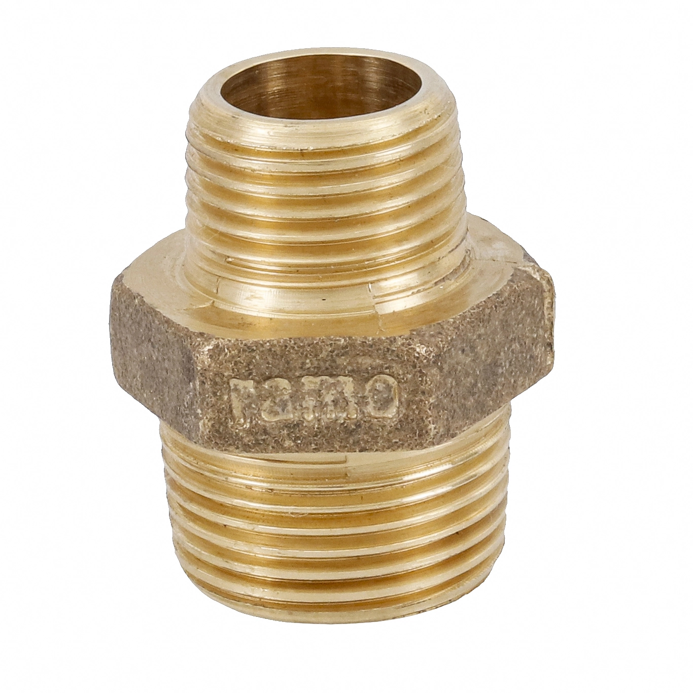 Niple de Redução Latão Roscável Água Quente e Fria 22x15mm ou 3/4"x1/2" Ramo