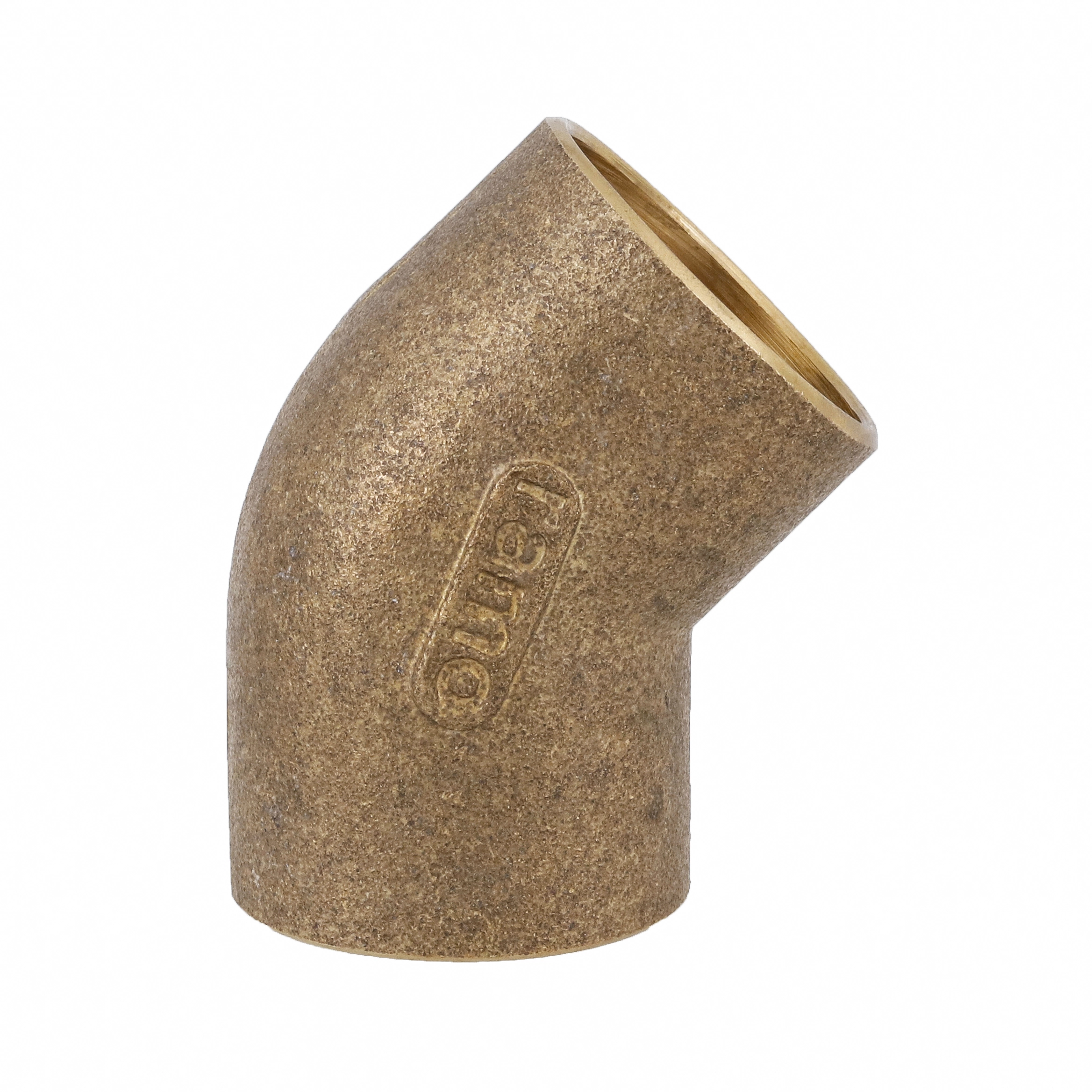 Joelho 45° Latão Liso Água Quente e Fria 42mm ou 1.1/2" Ramo
