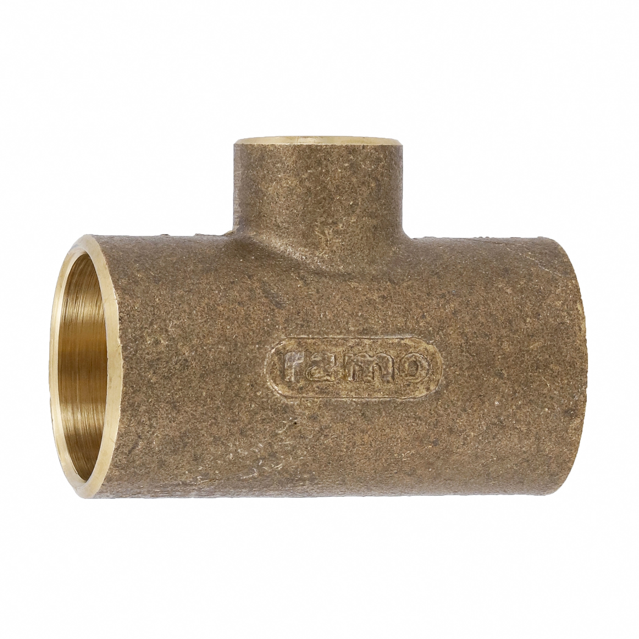 Tê de Redução Latão Liso Água Quente e Fria 35x22mm ou 1.1/4"x3/4" Ramo