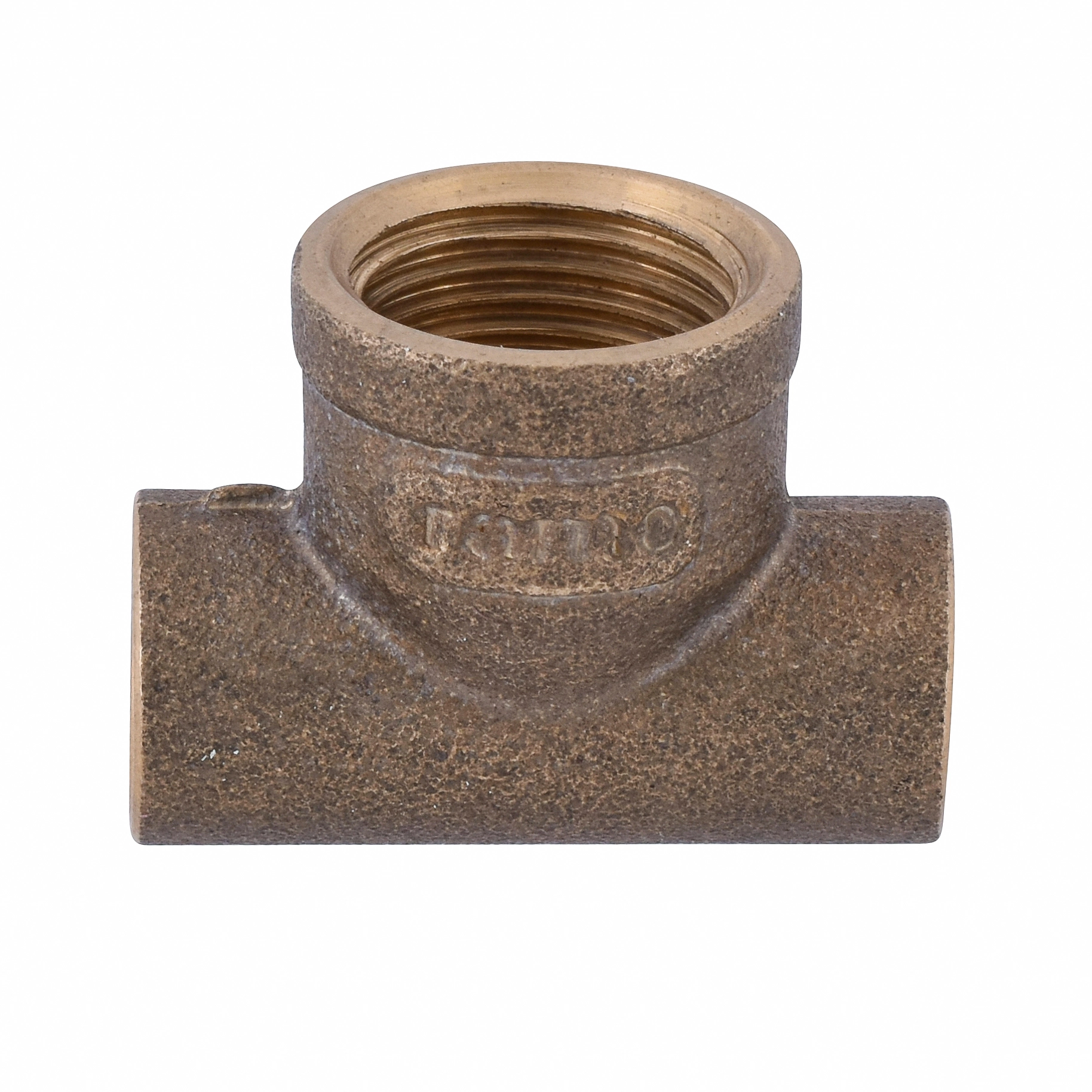 Tê 90° Latão Roscável e Liso Água Quente e Fria 15mm ou 1/2" Ramo