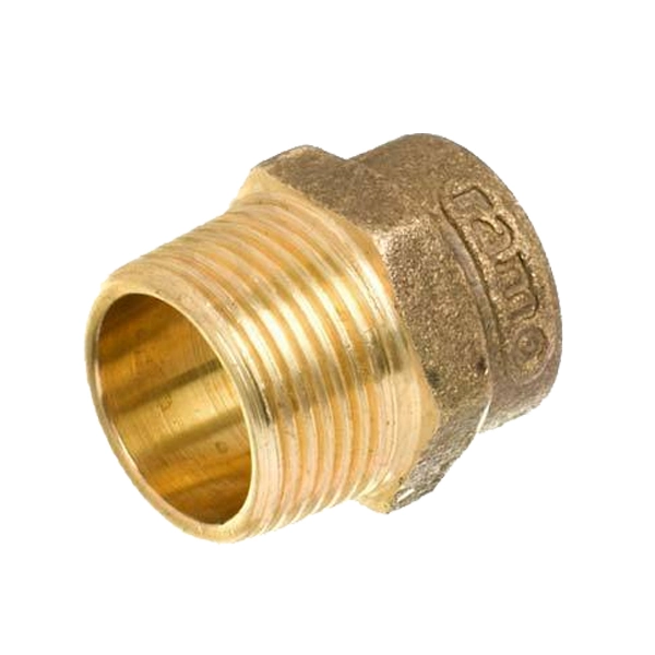 Conector Macho Latão Roscável e Liso Água Quente e Fria 35mm ou 1.1/4" Ramo