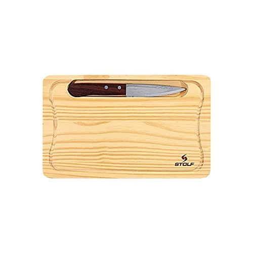 Tabua Stolf Madeira 35x21cm C/ Faca