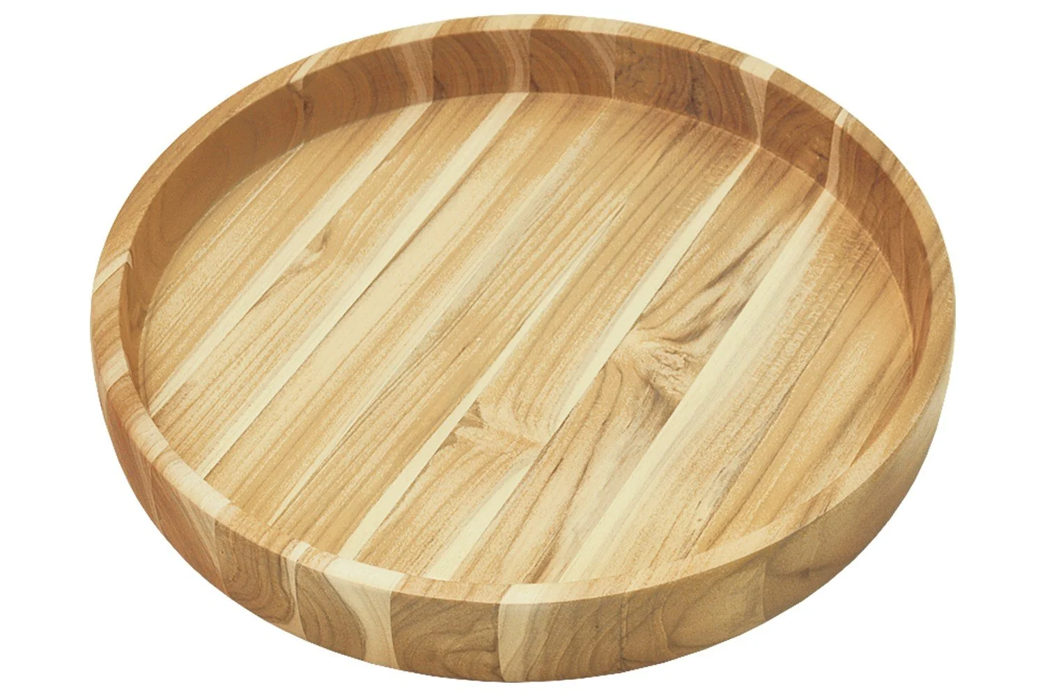 Gamela Redonda De Madeira Teca Para Churrasco Stolf 31 X 31 X 5 Cm