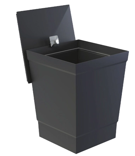 Lixeira Stolf Preta C/tampa 6,5l