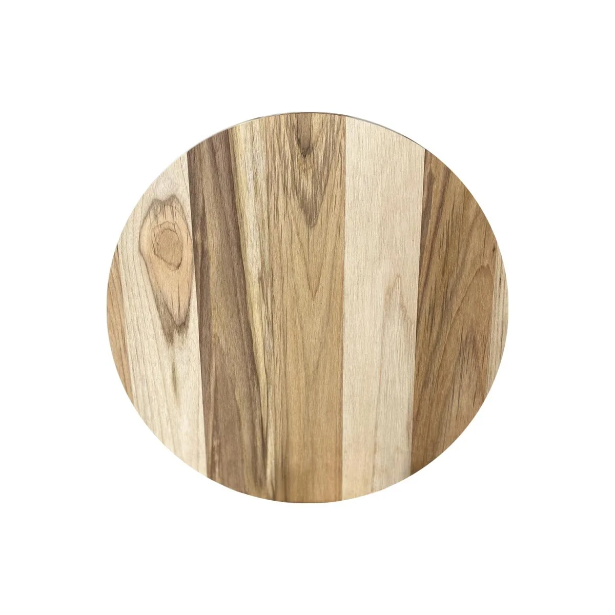 Painel De Madeira Teca Redondo Multiuso Natural 38,1x2,54cm