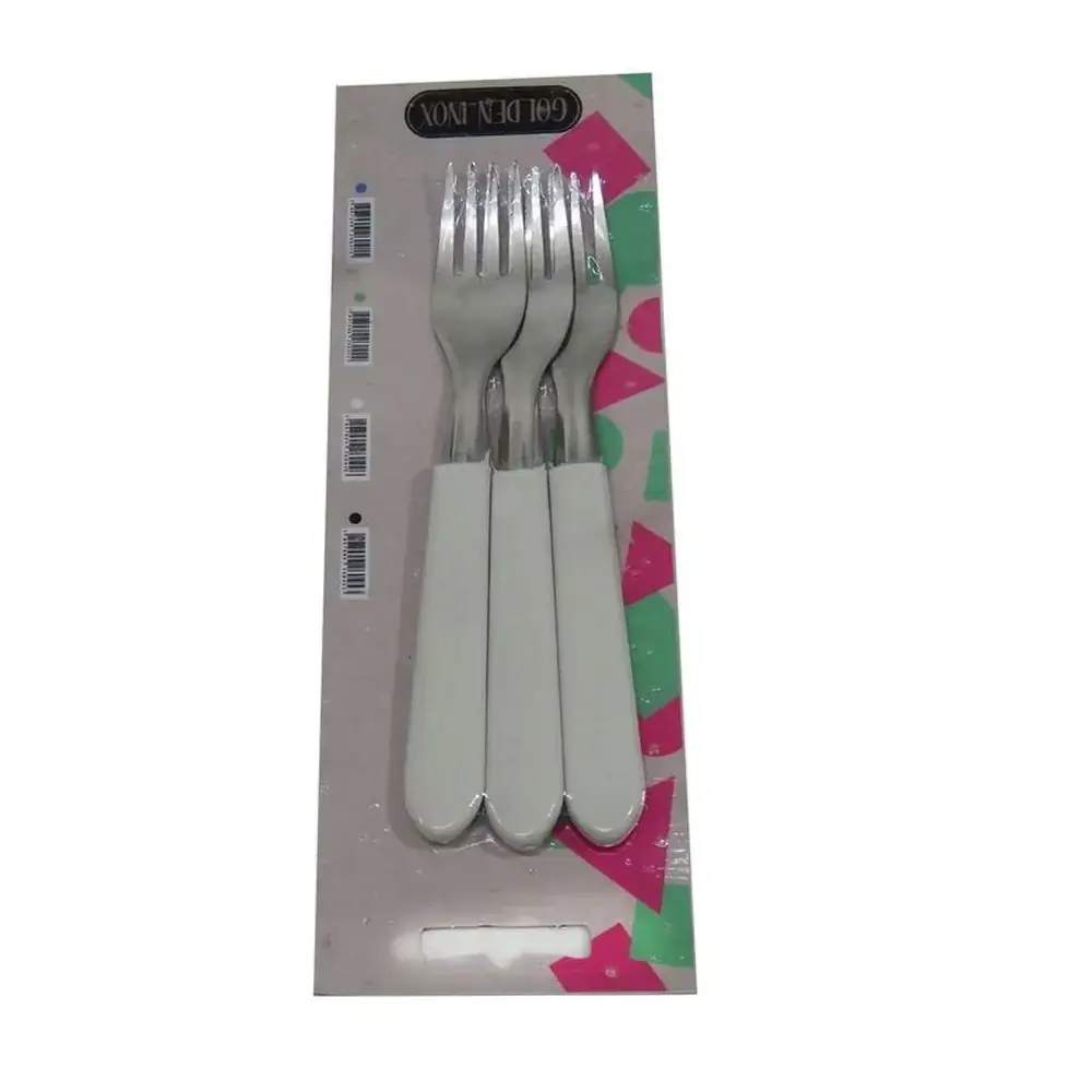 Cartela 3 Garfos Golden Inox