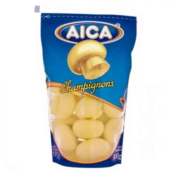 Cogumelo Champignon Em Conserva Fatiado Aica Sachê 100g