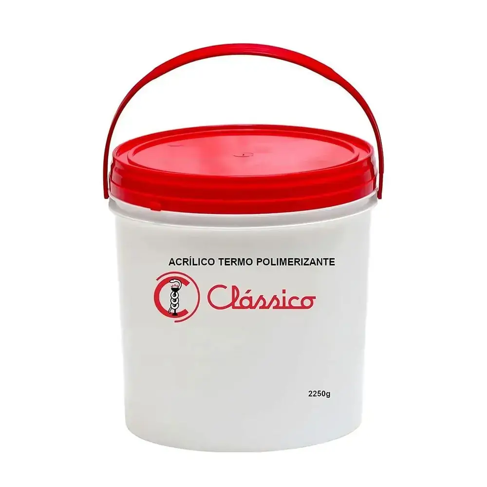 Resina Acrílica Termo Polimerizante 2,25Kg - Clássico - Resina Acrílica Termo Pó Incolor 2,25Kg - Cl