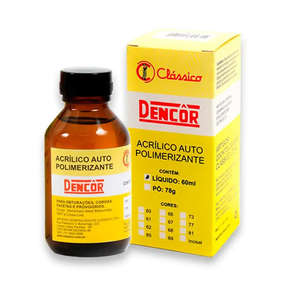 Resina Dencôr Líquido 60ml - Clássico - 60ml (Cód. 25.5066)