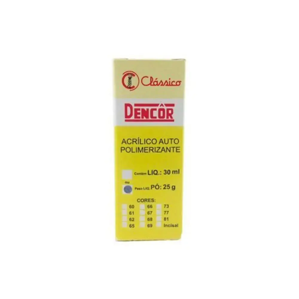 Resina Acrílica Dencôr em Pó - Clássico - 66 (Cód. 25.4552)