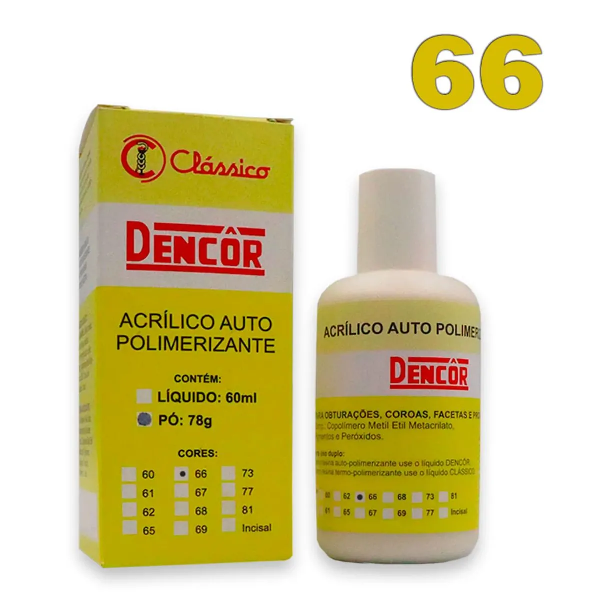 Dencôr Pó 78g - Clássico - Dencôr Pó 78g 66 - Clássico