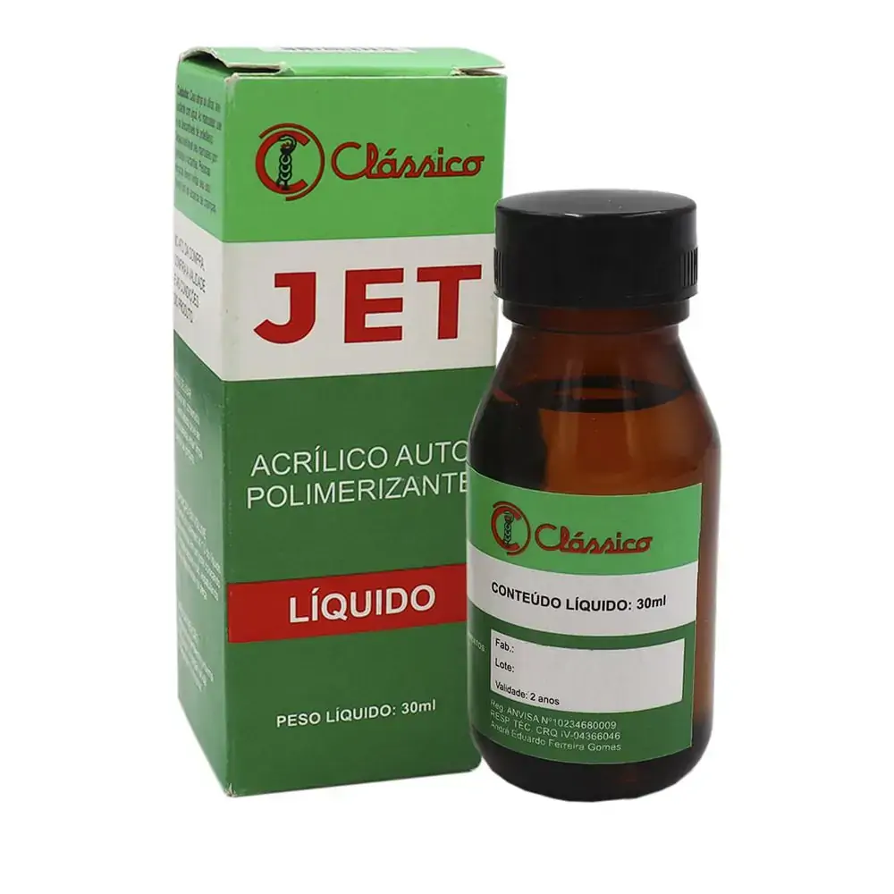 Resina Acrílica Jet Autopolimerizavel Líquida 30ml - Clássico