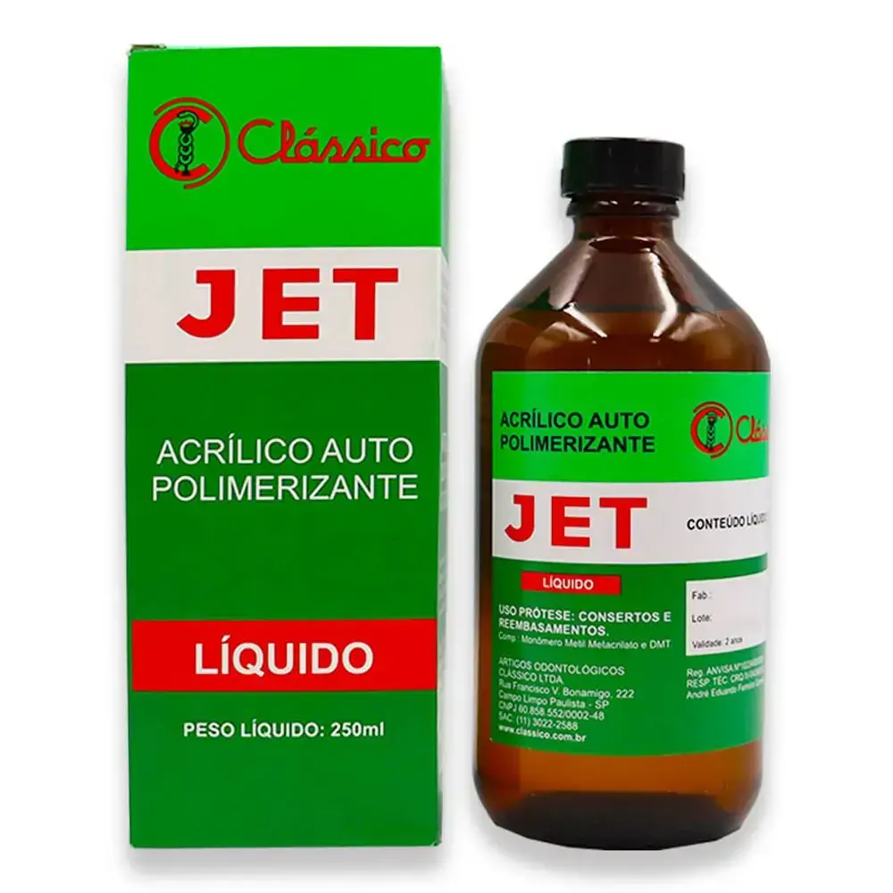 Jet Líquido Autopolimerizável - Classico - Jet Líquido Autopolimerizável 250ml - Clássico