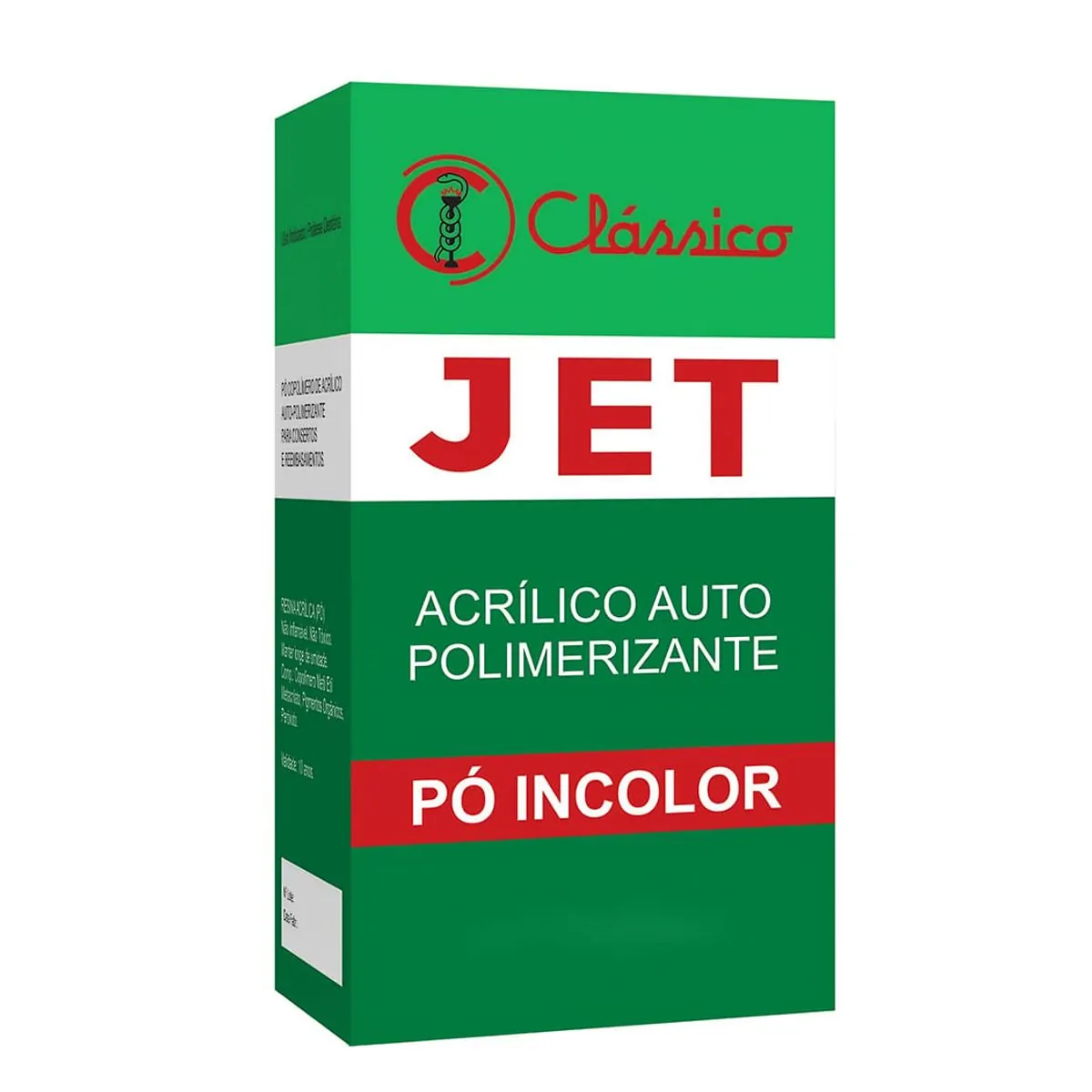 Jet Pó Autopolimerizável Incolor - Clássico - Jet Pó Autopolimerizável Incolor 220g - Clássico