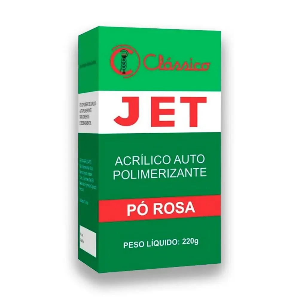 Jet Pó Autopolimerizavel Rosa - Clássico - Jet Pó Autopolimerizavel 220g Rosa - Clássico