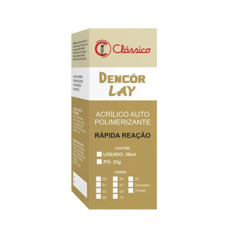 Resina Acrílica DencorLay Líquido - Clássico - 30ml (Cód. 25.2936)