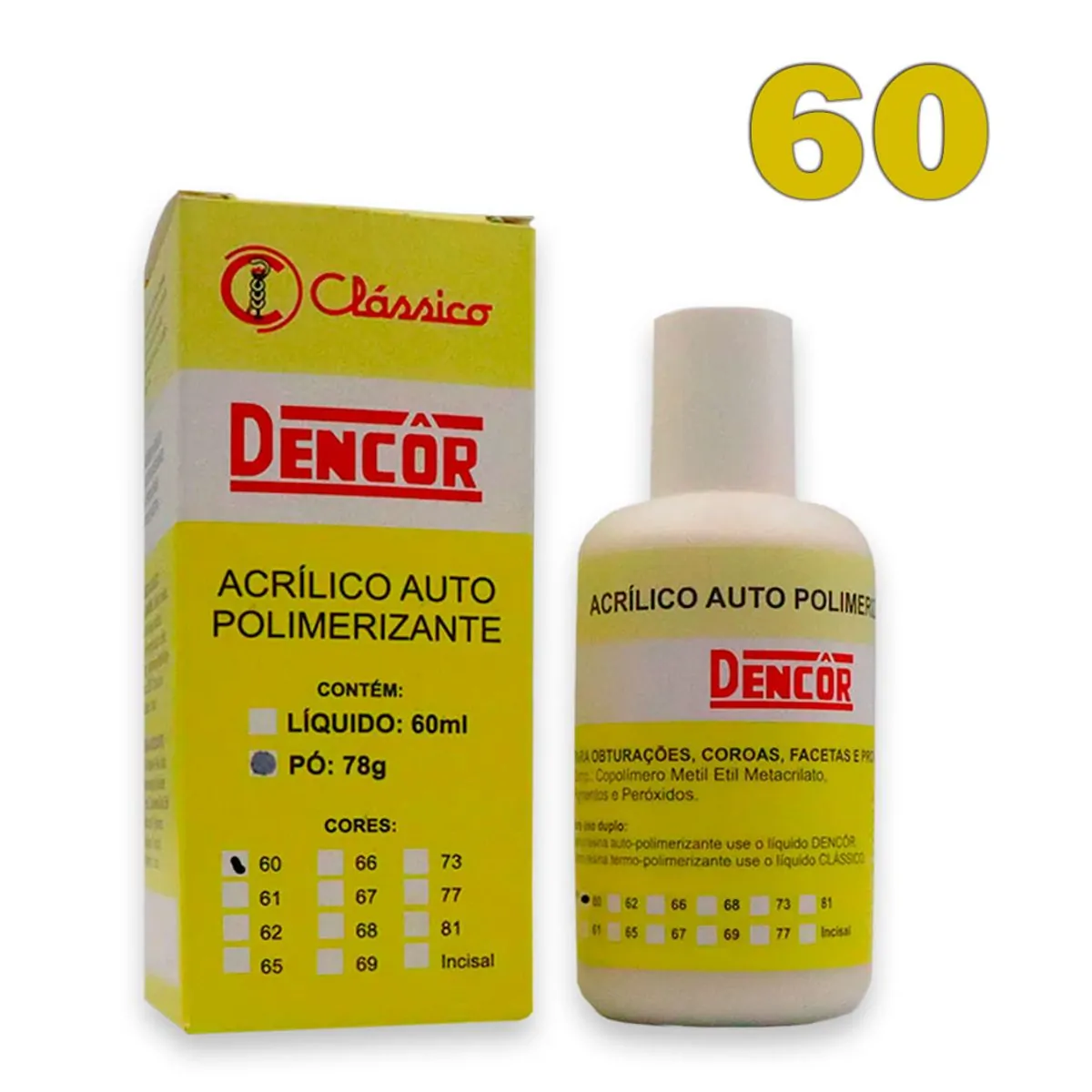 Dencôr Pó 78g - Clássico - Dencôr Pó 78g 60 - Clássico