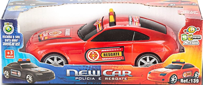 Carrinho New Car Policia Bs Toys R139