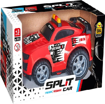 Carrinho Split Car Policia/resgate 26cm Sl Bs Toys