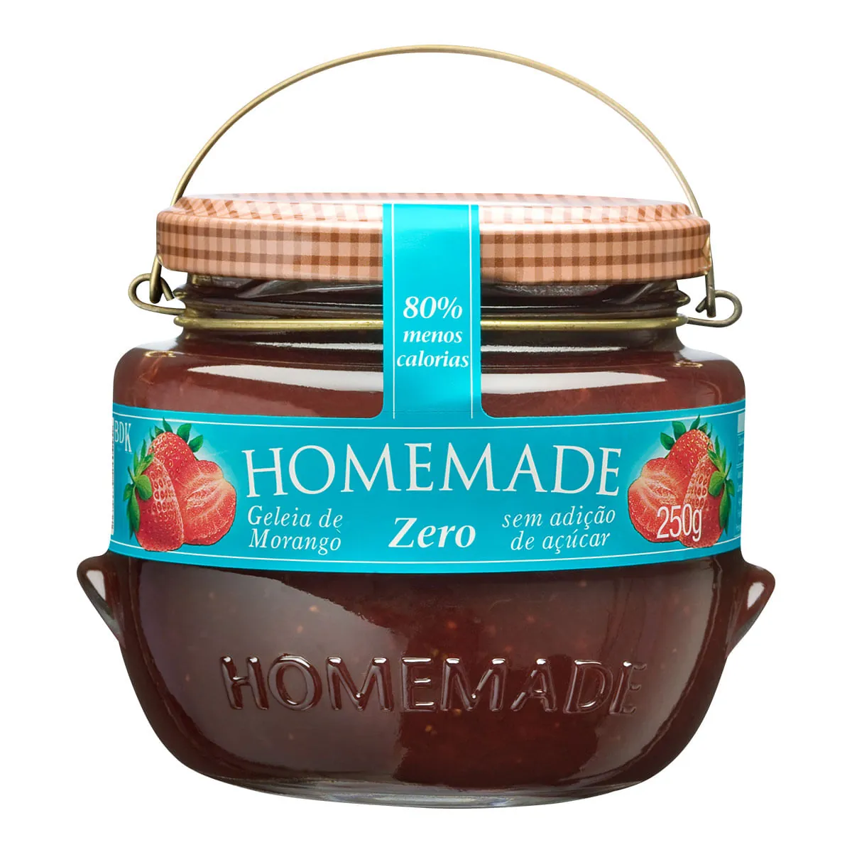 Geleia Zero de Morango Premium HOMEMADE Vidro 250g