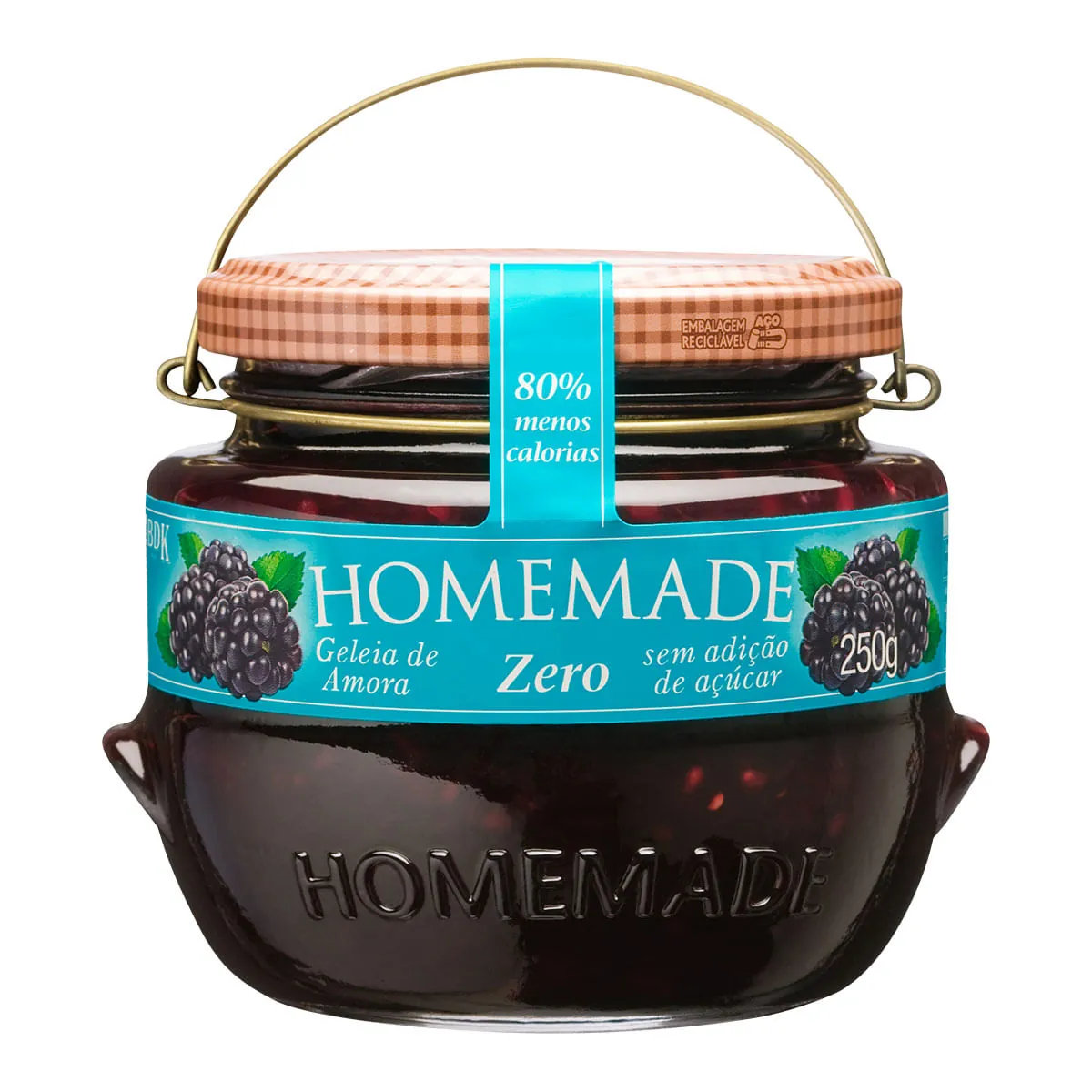 Geleia Zero de Amora Premium HOMEMADE Vidro 250g