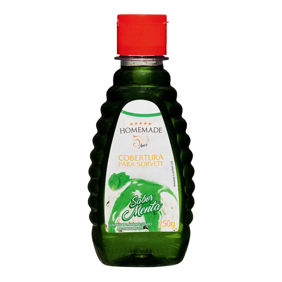 Cobertura para Sorvete sem Lactose Sabor Menta Homemade 250 g