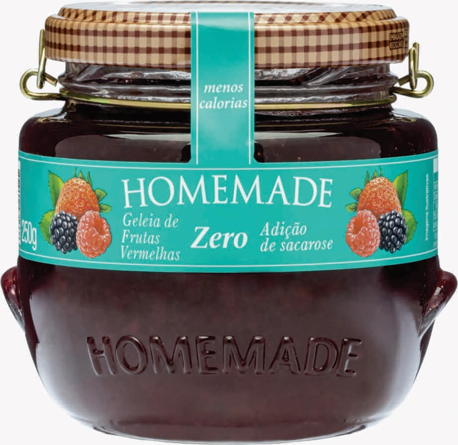 Geleia Homemade Frutas Vermelhas Zero 250g