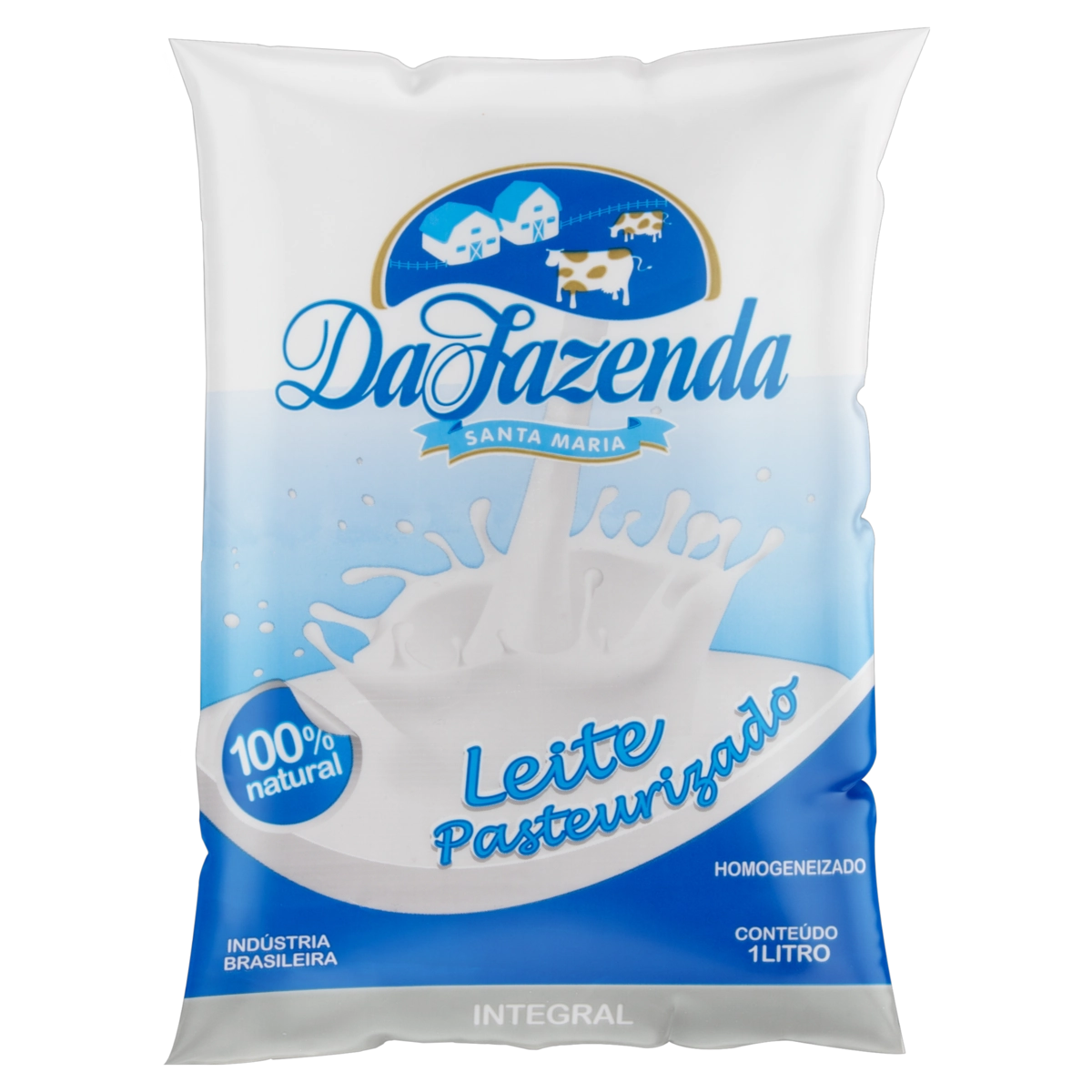 Leite Pasteurizado Integral Da Fazenda Pacote 1l