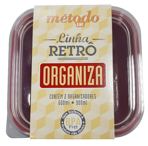 Conj.metodo Retro Vermelho 600ml/900ml