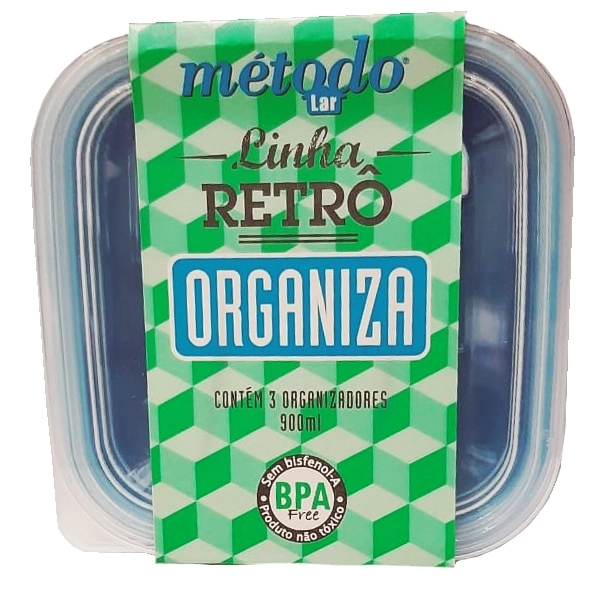 Conj.metodo Retro Quad.azul C/3 900ml