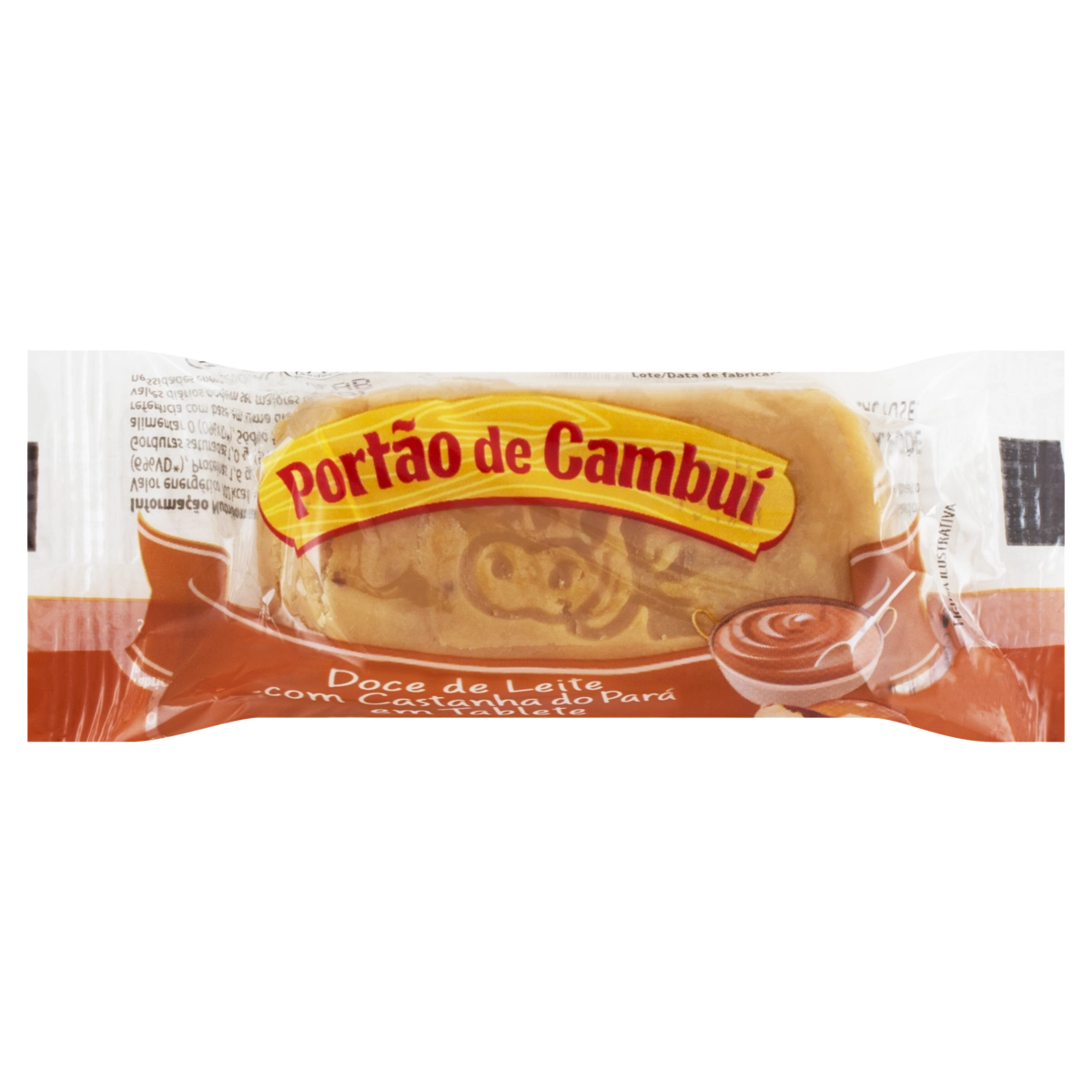 Doce De Leite Tablete Com Castanha Do Pará Portão De Cambuí Pacote 25g
