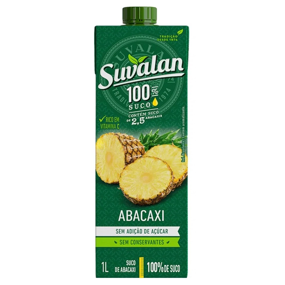 Suco Suvalan 1lt Abacaxi S/acucar