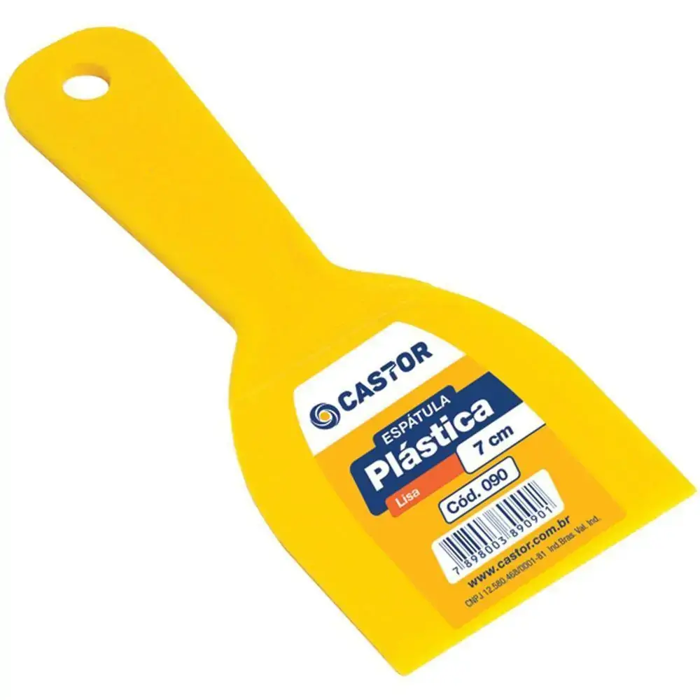 Espátula em Plástico 7cm Amarela