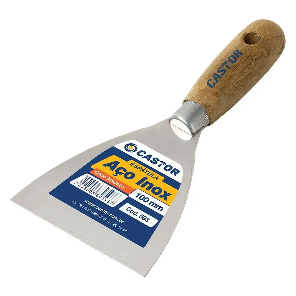 Espatula Aco Inox Castor 100mm 1unidade