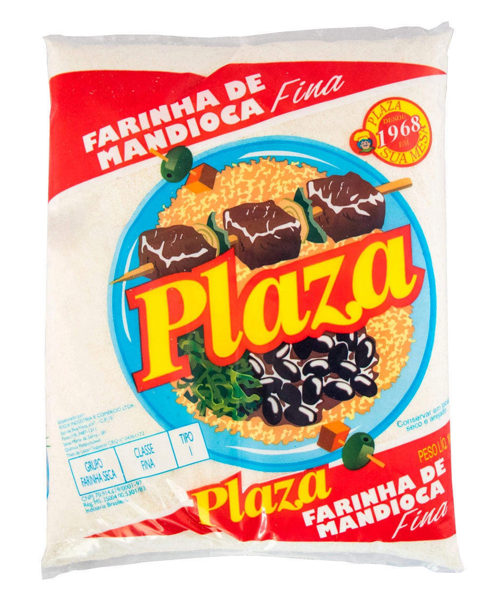 Farinha.mandioca Plaza Fina 1kg