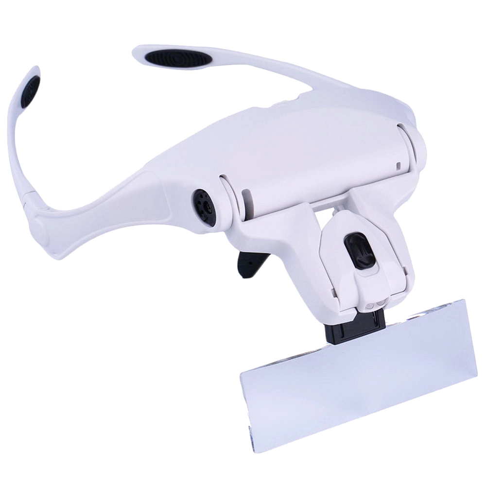 Lupa De Cabeça Óculos 5 Lentes E Luz Led