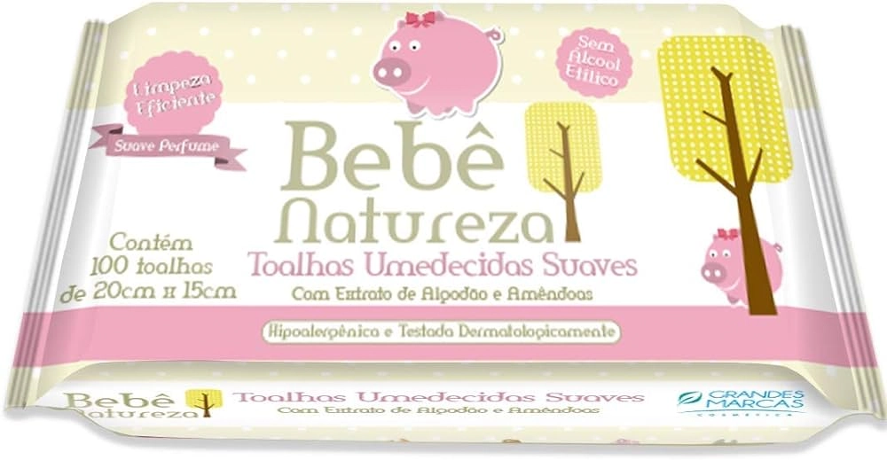 Toalhas Umedecidas Bebe Natureza Rosa Meninas X 100 Unidades