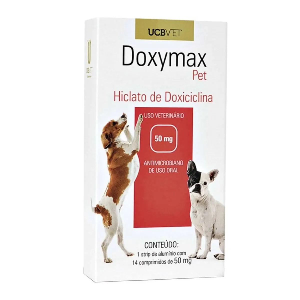 Antibiotico Doxymax Pet 50mg 14 Comprimidos Ucbvet
