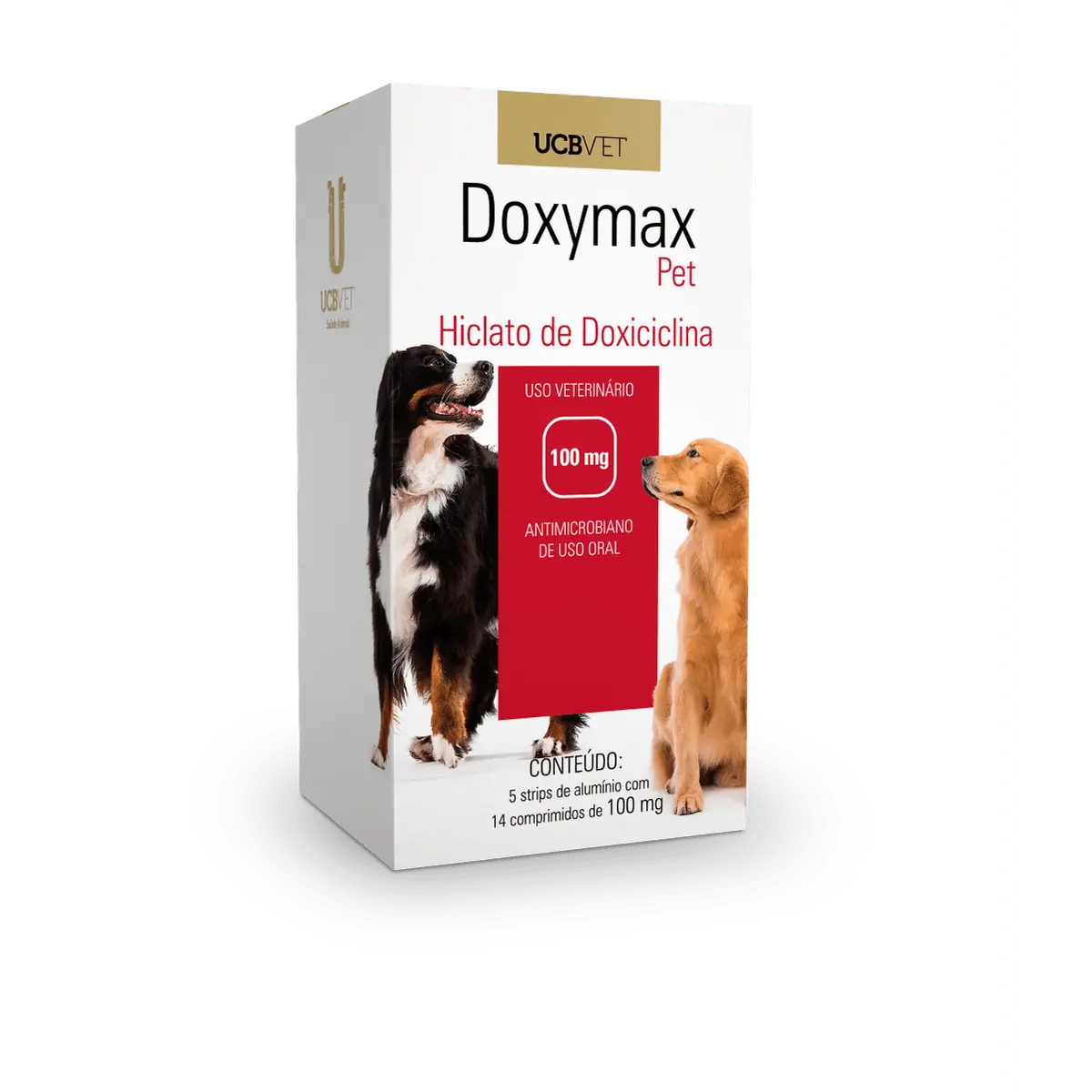 Antibióticio Ucbvet Doxymax Pet 100 Mg Para Cães C/ 14 Comprimidos