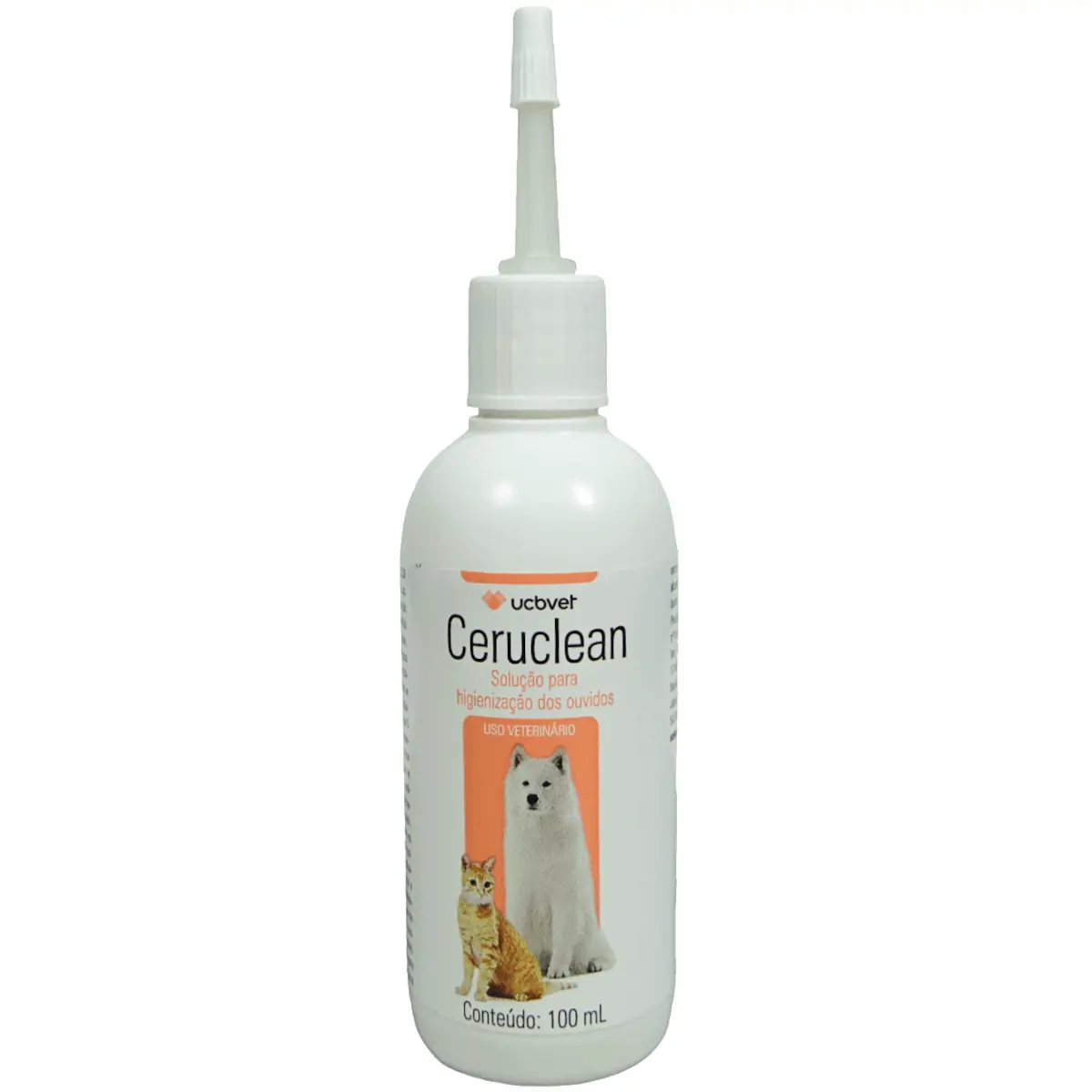 Solução Auricular Ceruclean Para Cães E Gatos Ucbvet 100 Ml