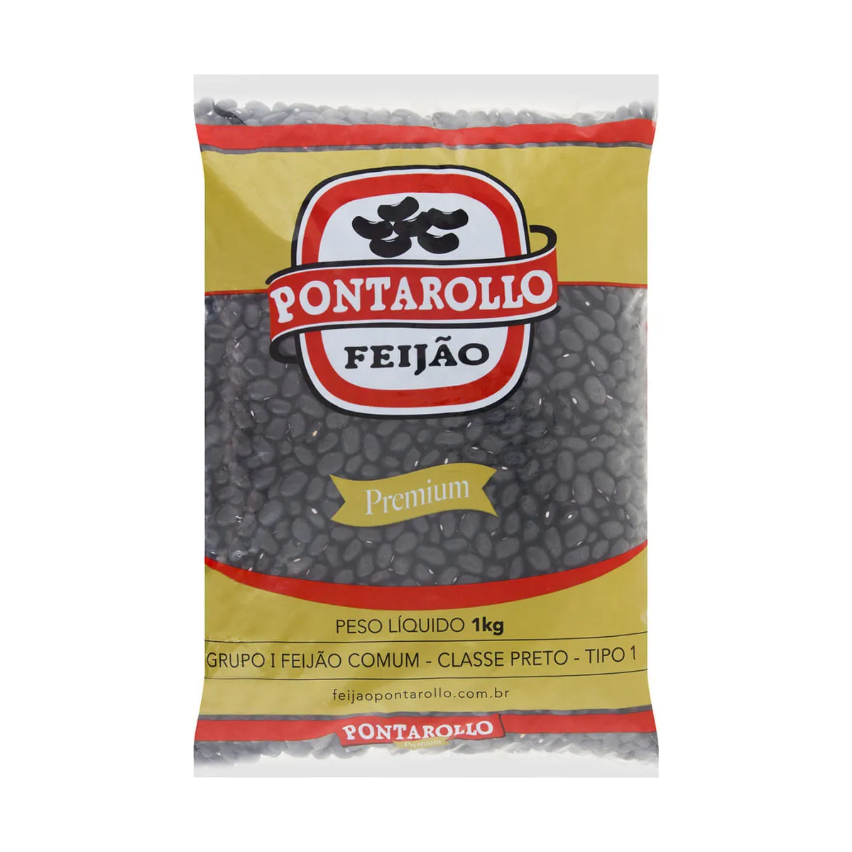 Feijão Preto Tipo 1 Pontarollo Premium Pacote 1kg