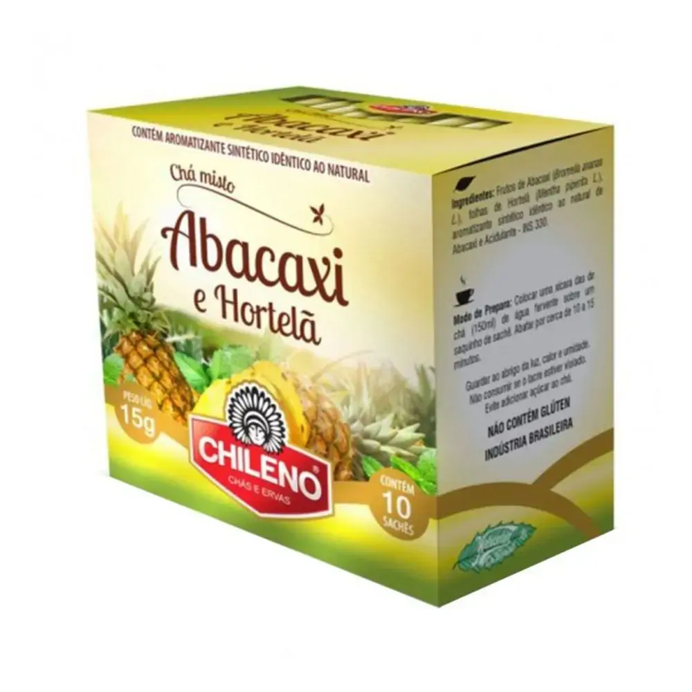 Cha Misto Abacaxi E Hortela Caixa Chileno