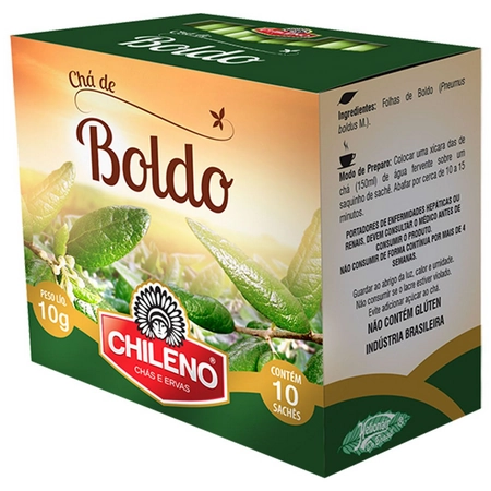 Chá De Boldo Chileno Caixa 10g 10 Unidades