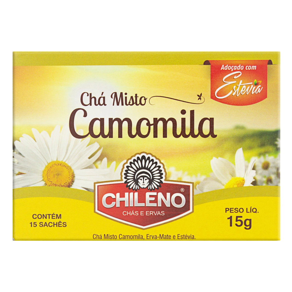 Chá Misto Camomila Chileno Caixa 15g 15 Unidades