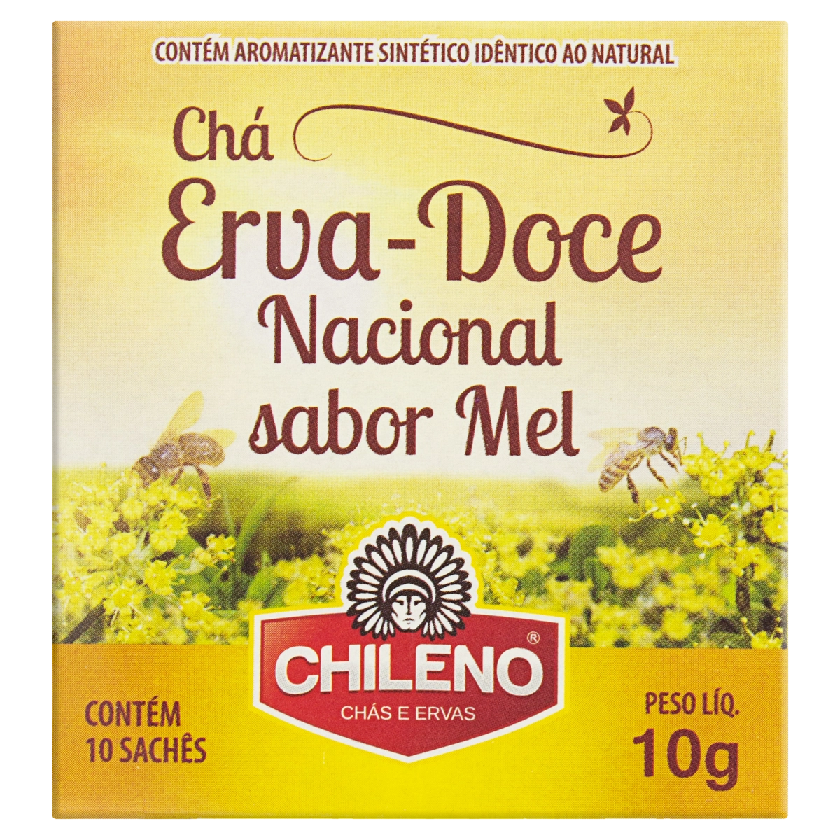 Chá De Erva Doce Nacional Mel Chileno Caixa 10g 10 Unidades
