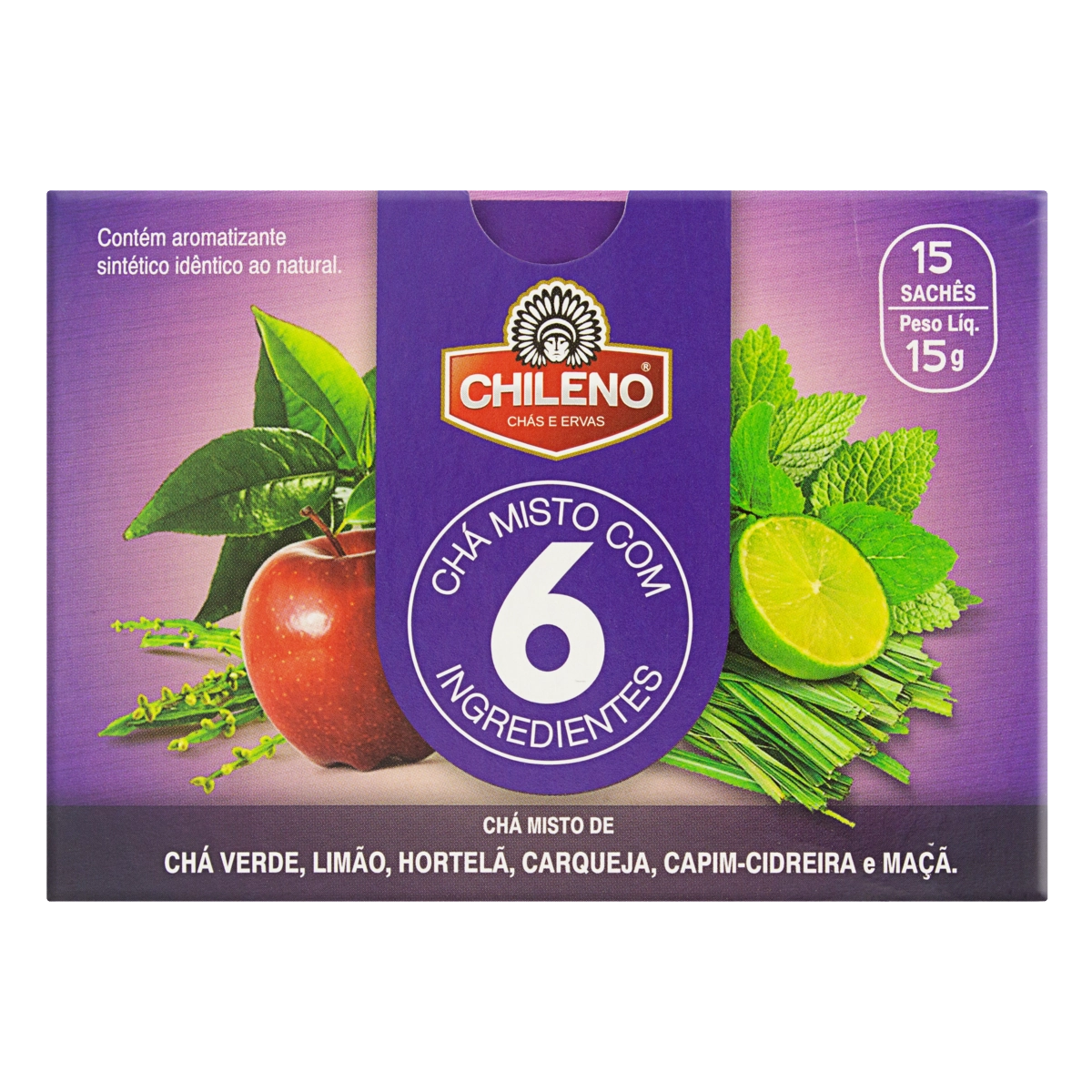Chá Misto 6 Ingredientes Chileno Caixa 15g 15 Unidades