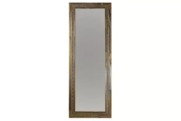 Espelho Emoldurado em Mdf 44x122cm Madeira Ouro