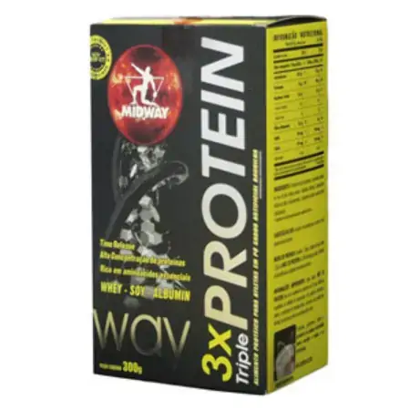 Esportivo Midway Way 3x Protein Caixa Pó 300 Gramas