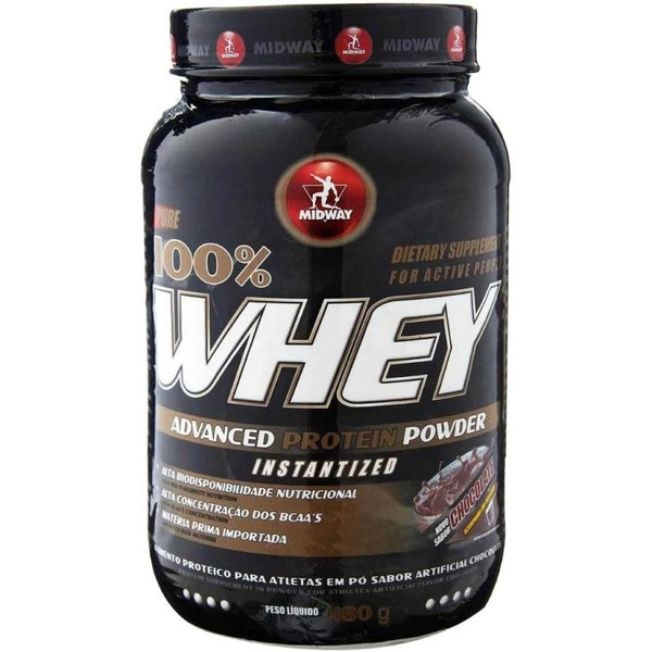 Esportivo Midway 100 Whey Pote Pó 480 Gramas