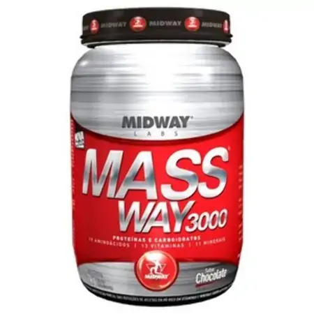 Esportivo Midway Mass Way 3000 Pote Pó 1000 Gramas